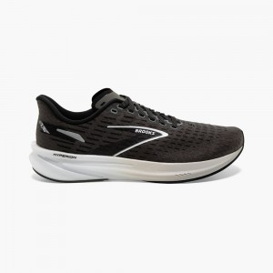 Men Brooks Hyperion Running Shoes White / Black | QAOF08362