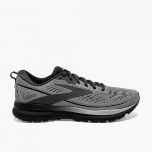 Men Brooks Trace 3 Walking Shoes Grey / Black | BWZO76129