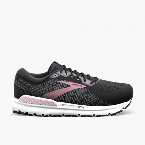 Women Brooks Addiction 15 Running Shoes Black | HVCU03564