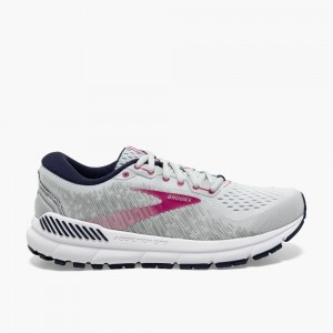 Women Brooks Addiction 15 Support Running Shoes Navy / Purple Rose | KFSD25649