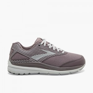 Women Brooks Addiction Walker Suede Walking Shoes Dark Grey | MDUY69203