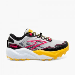 Women Brooks Caldera 7 Trail Running Shoes Lemon / Black | UXJO98517