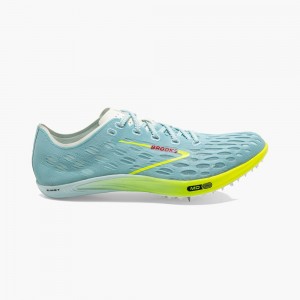 Women Brooks ELMN8 7 Running Track Spikes Blue / Red | XQAG12650