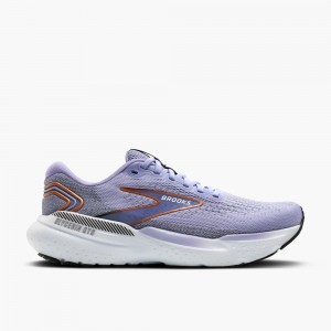 Women Brooks Glycerin GTS 21 Walking Shoes Lavender / Black / Copper | UTCK95260