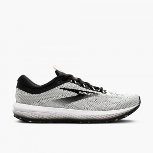 Women Brooks Revel 7 Road Running Shoes White / Black | DPUK57620