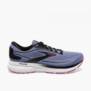 Women Brooks Trace 2 Adaptive Road Running Shoes Black / Blue / Pink | HAGC10458