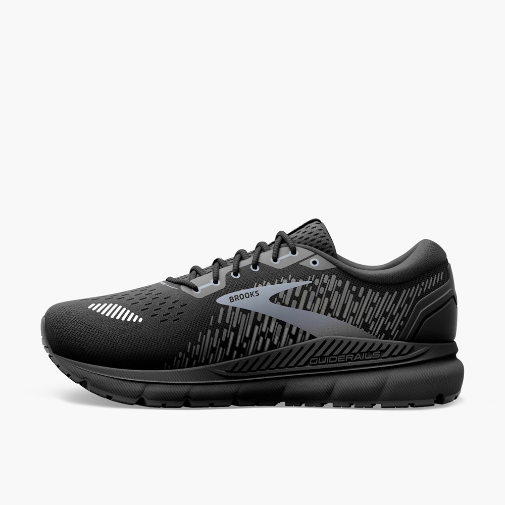 Men Brooks Addiction 15 Running Shoes Black / Black | ZKNB46281