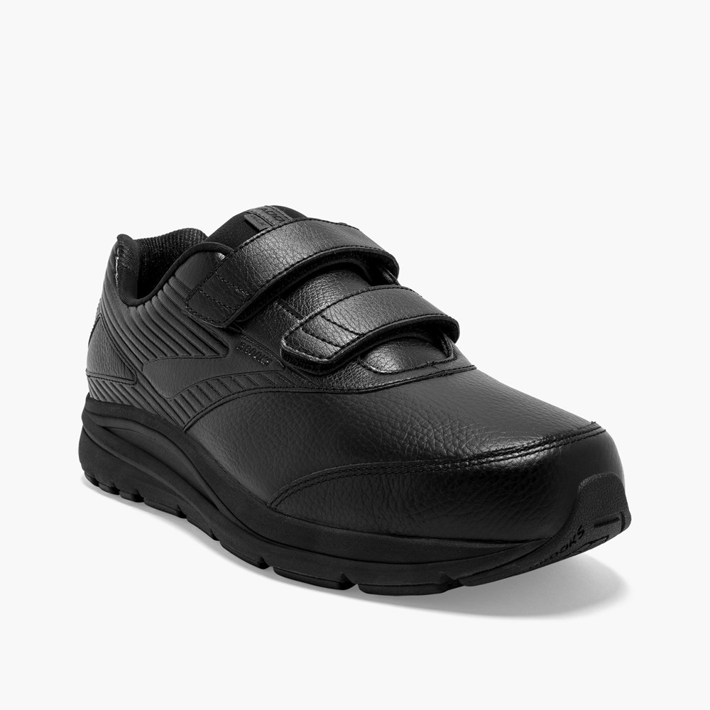 Men Brooks Addiction Walker V-Strap 2 Walking Shoes Black / Black | IJMN80129