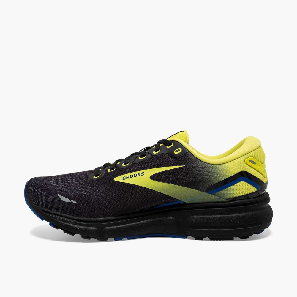 Men Brooks Ghost 15 Road Running Shoes Blue / Black | CTMK59713