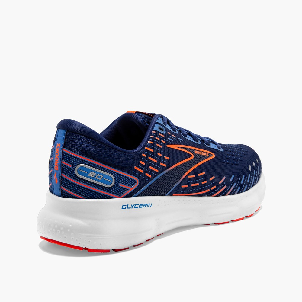 Men Brooks Glycerin 20: Road Road Running Shoes Blue / Black | VTIF05762