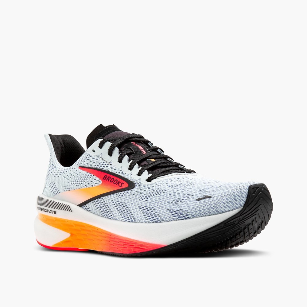 Men Brooks Hyperion GTS 2 Running Shoes Coral / Black | IWEN97105