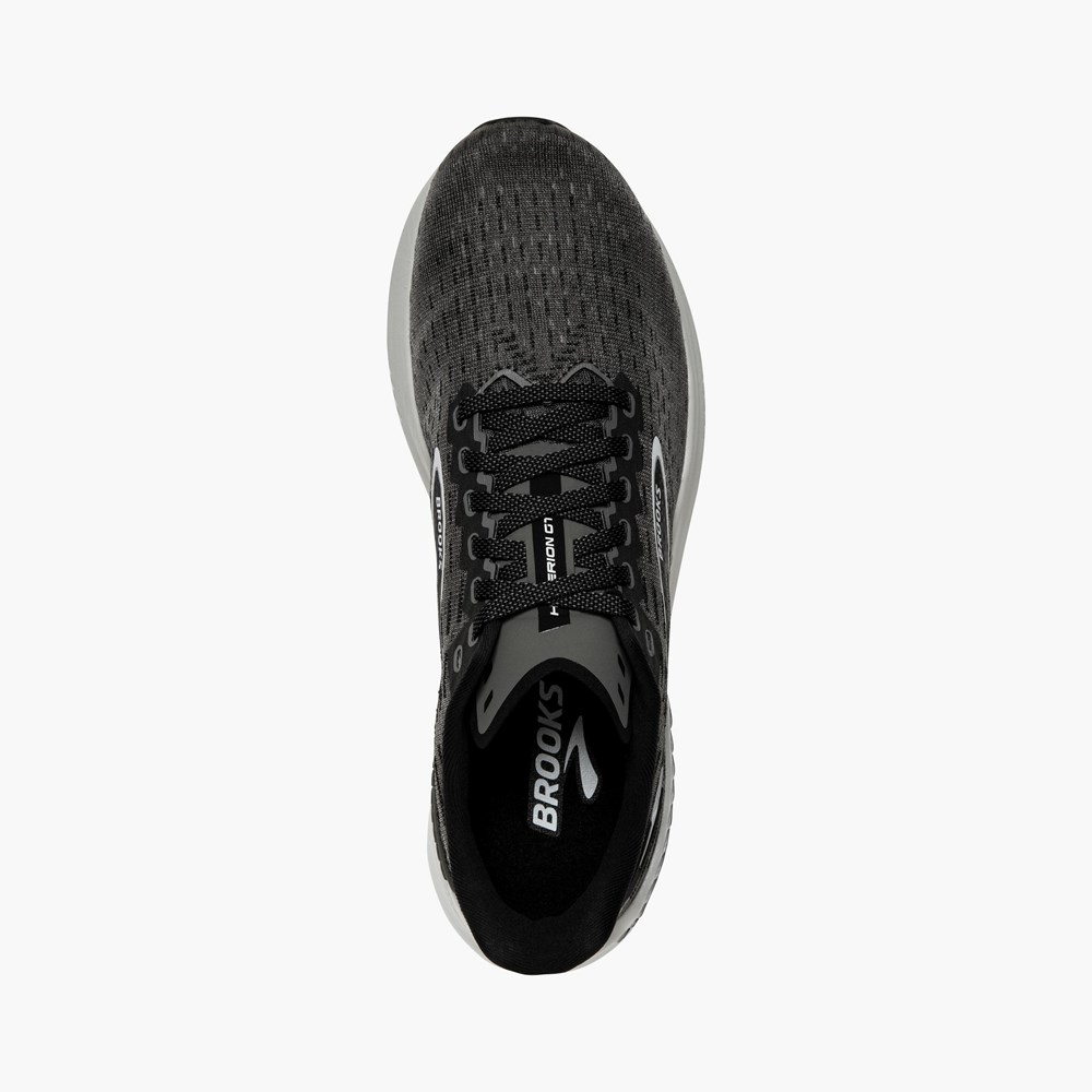 Men Brooks Hyperion GTS Track Spikes Black / Grey | CEGD70213