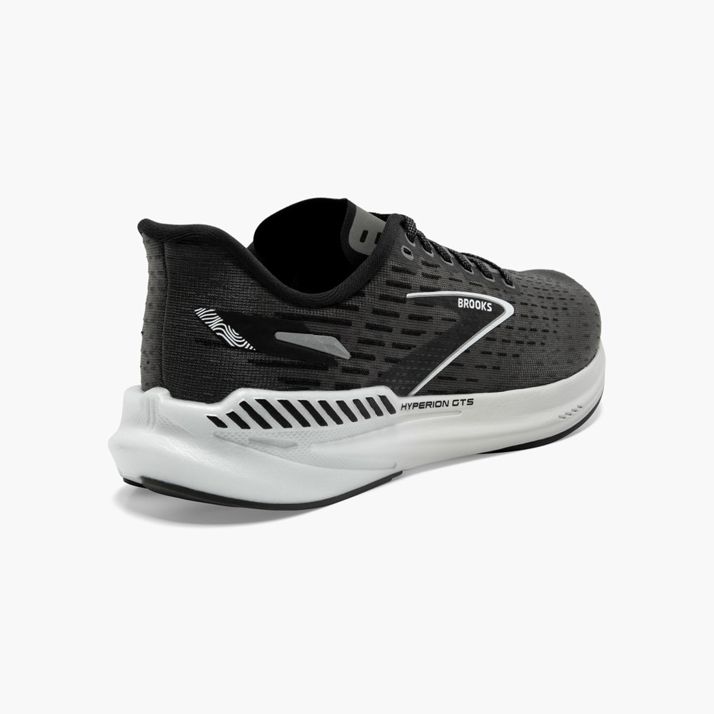 Men Brooks Hyperion GTS Track Spikes Black / Grey | CEGD70213