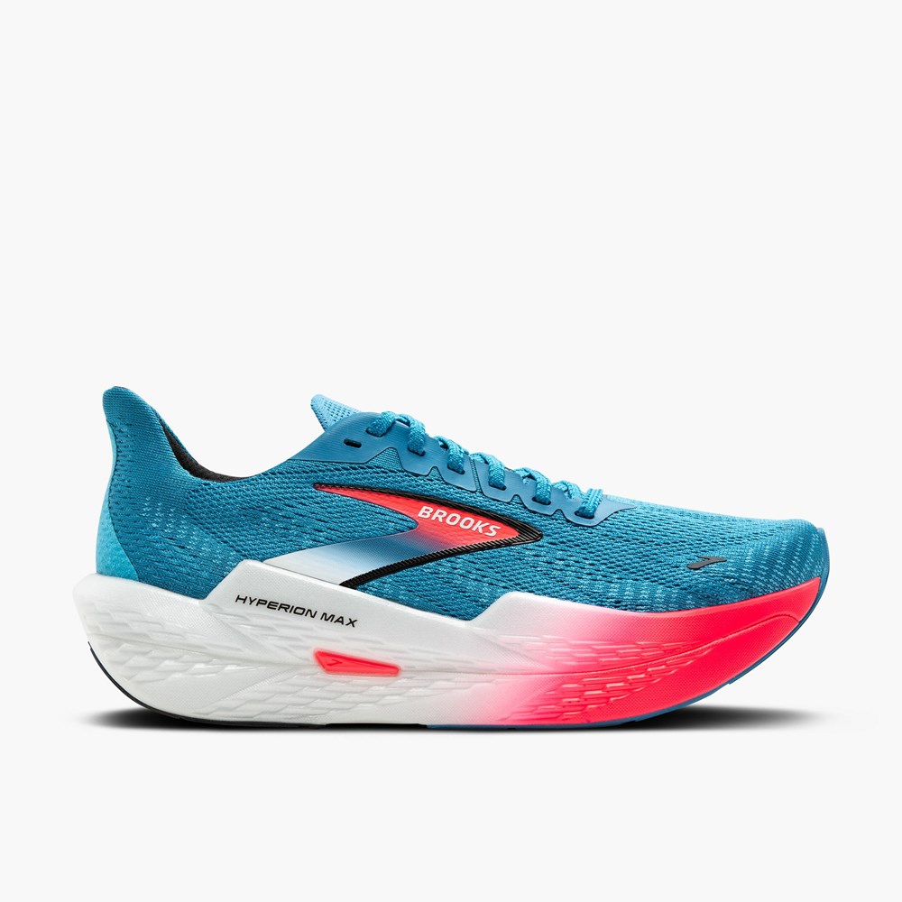 Men Brooks Hyperion Max 2 Running Shoes Blue / Pink / Black | LVWT72501