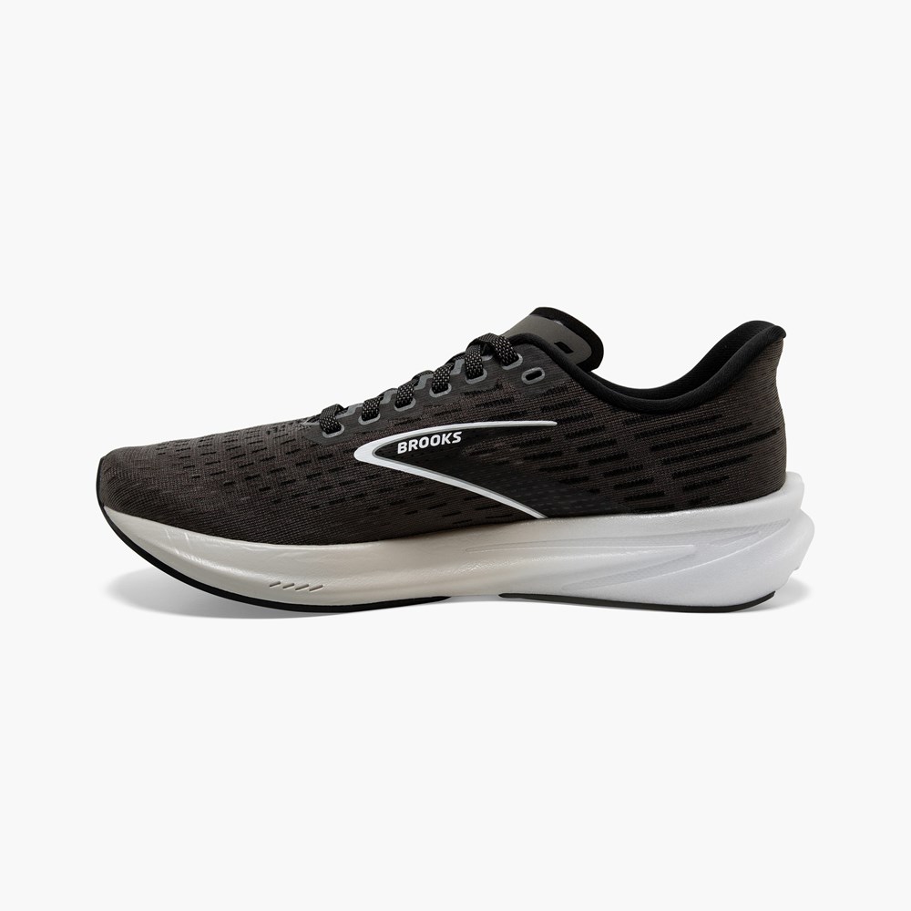 Men Brooks Hyperion Running Shoes White / Black | QAOF08362