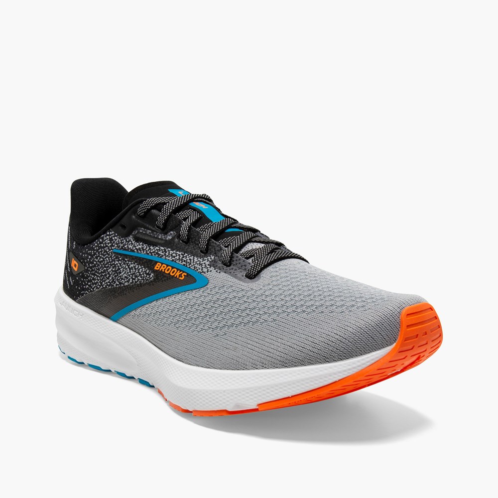 Men Brooks Launch 10 Running Shoes Blue / Red | VLWT79548