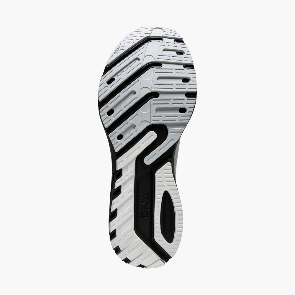 Men Brooks Launch 10 Running Shoes White / Black | QPEO02318