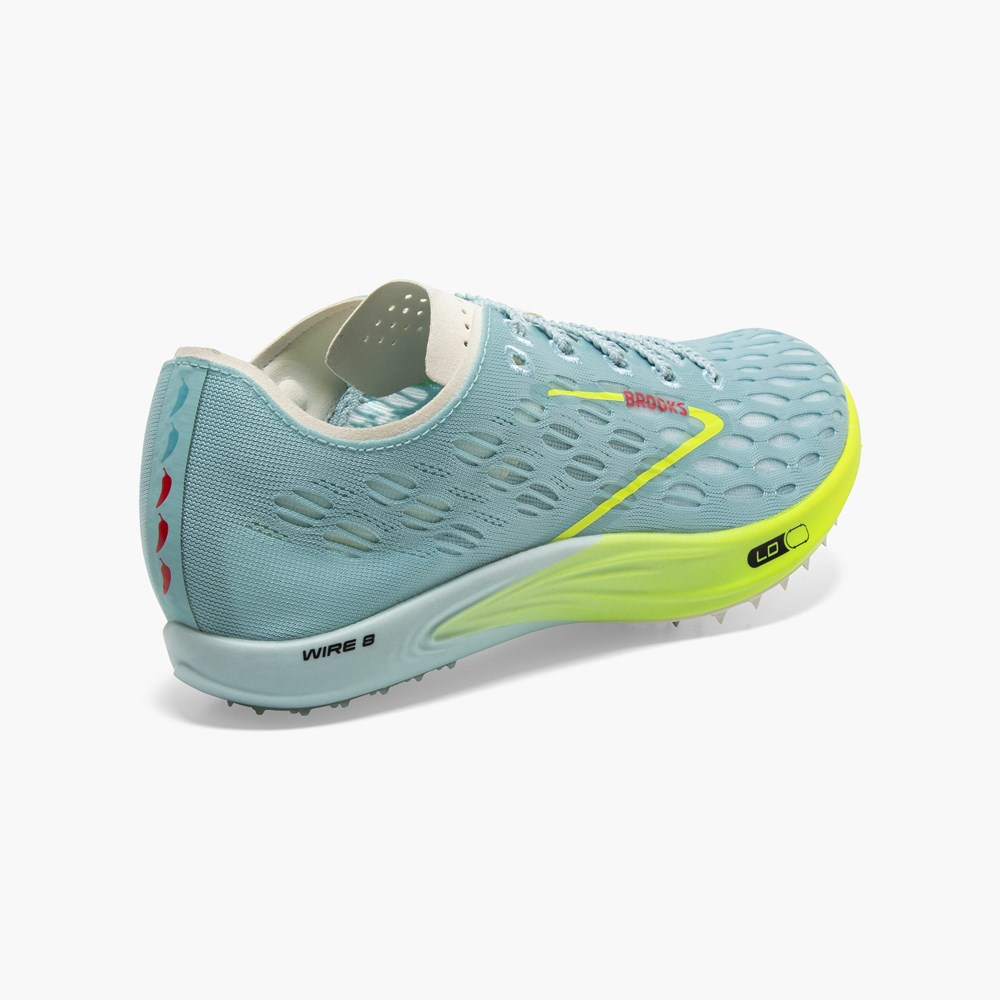 Men Brooks Wire V8 Long Distance Track Spikes Blue / Red | MTBD08146