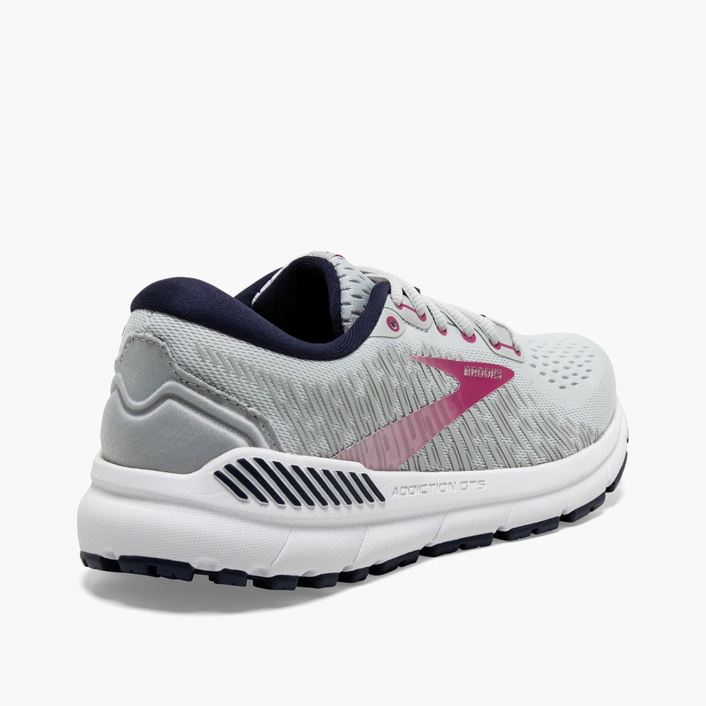 Women Brooks Addiction 15 Running Shoes Navy / Purple Rose | EGUP97306