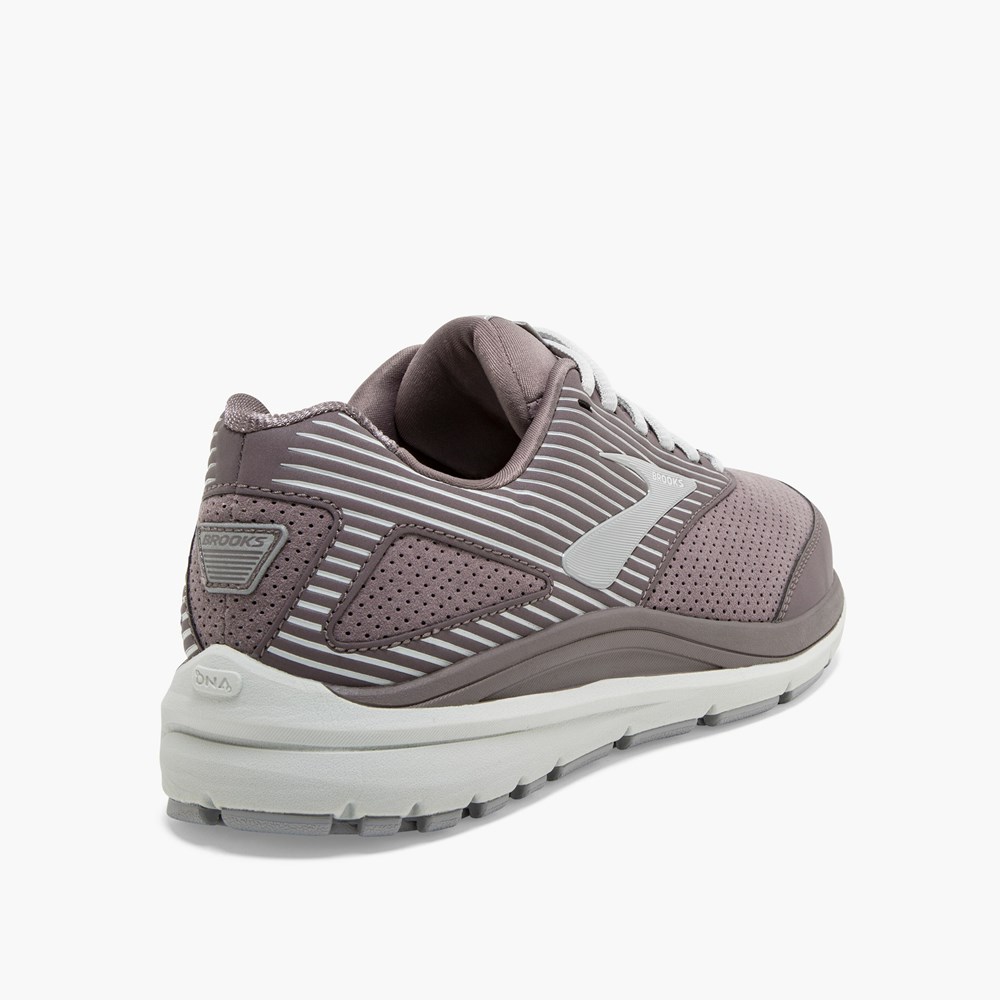 Women Brooks Addiction Walker Suede Walking Shoes Dark Grey | MDUY69203