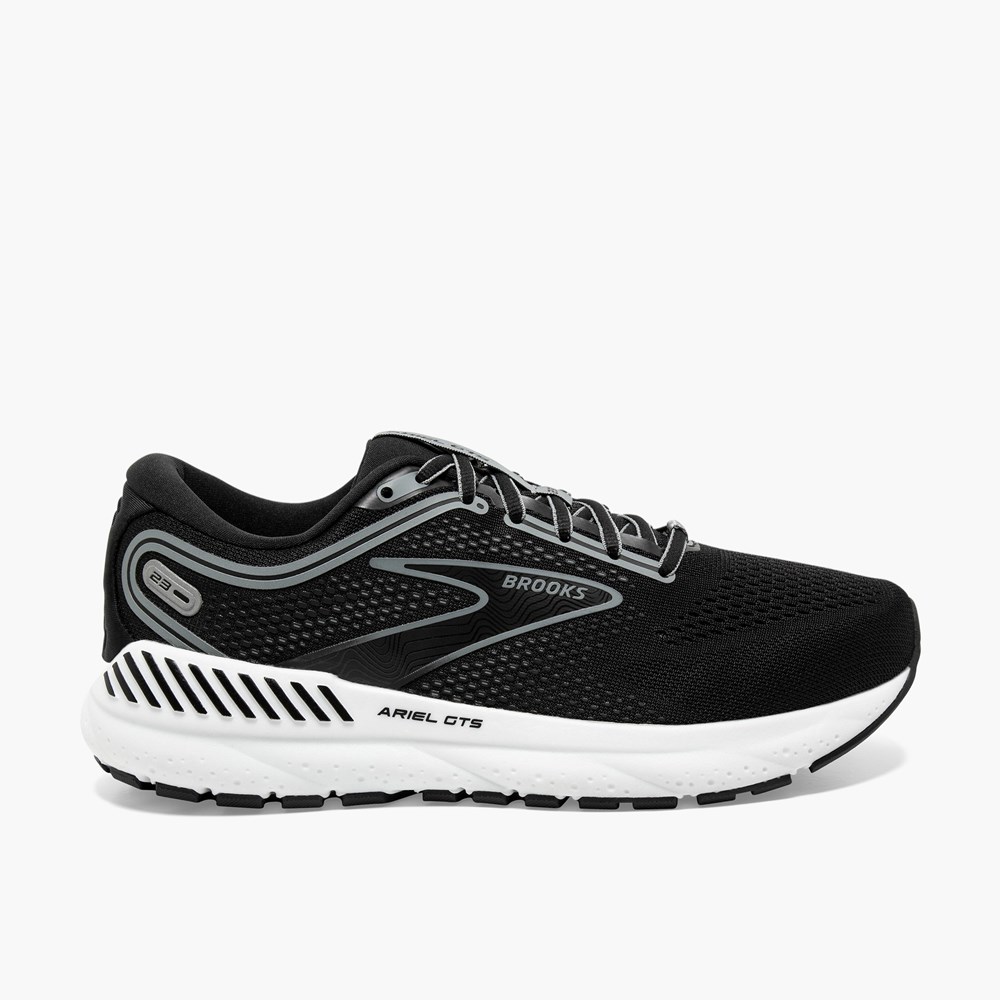 Women Brooks Ariel GTS 23 Support Running Shoes Black / Grey / White | MPRN46509