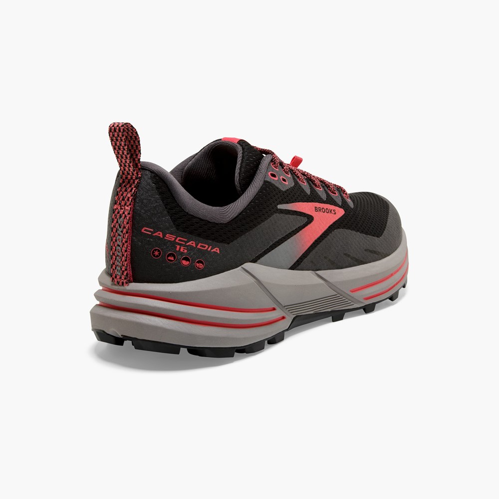 Women Brooks Cascadia 16 GTX Running Shoes Embraces all Terrains Hiking Shoes Lemon / Black | EUNS76054