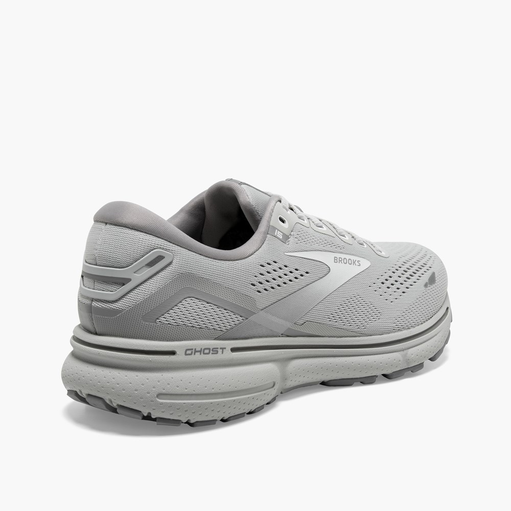 Women Brooks Ghost 15 Cushioned Road Walking Shoes White | YFEK89125