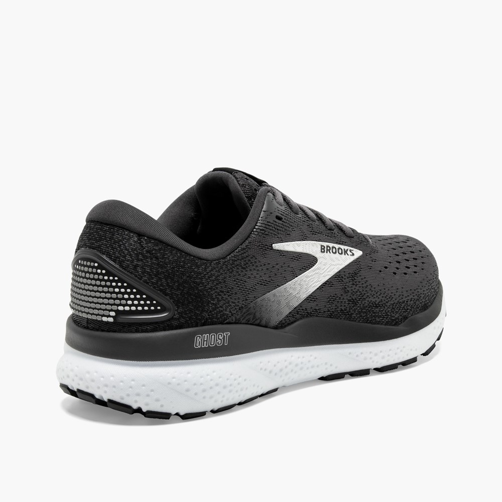 Women Brooks Ghost 16 Road Running Shoes Black / Grey / White | BEGF72913