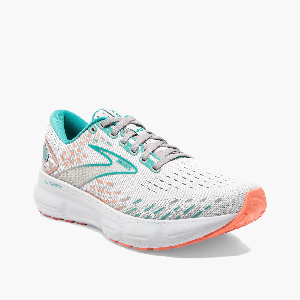 Women Brooks Glycerin 20 Running Shoes Cream | HRGT39275