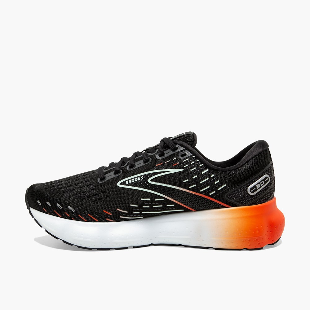 Women Brooks Glycerin 20 Walking Shoes Grey / Black | YLWA13059