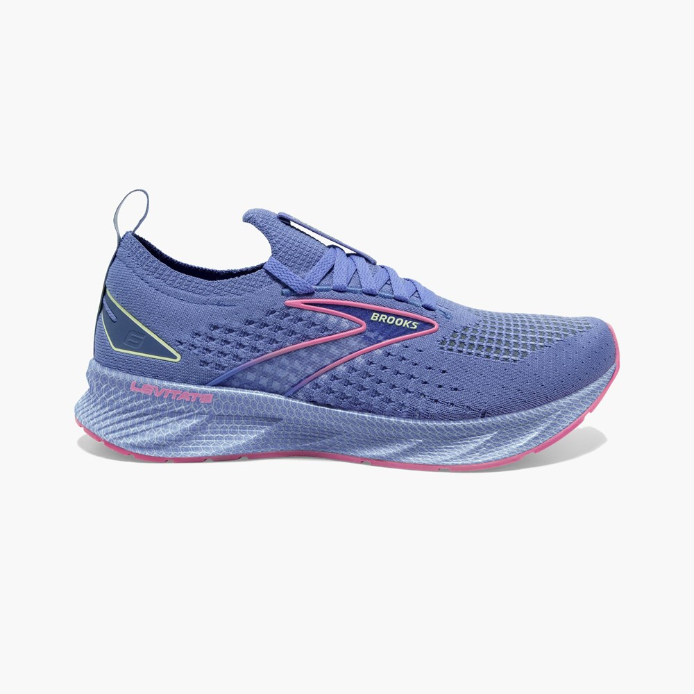 Women Brooks Levitate StealthFit 6 Running Shoes Pink / Black / Orange | XKIC43079