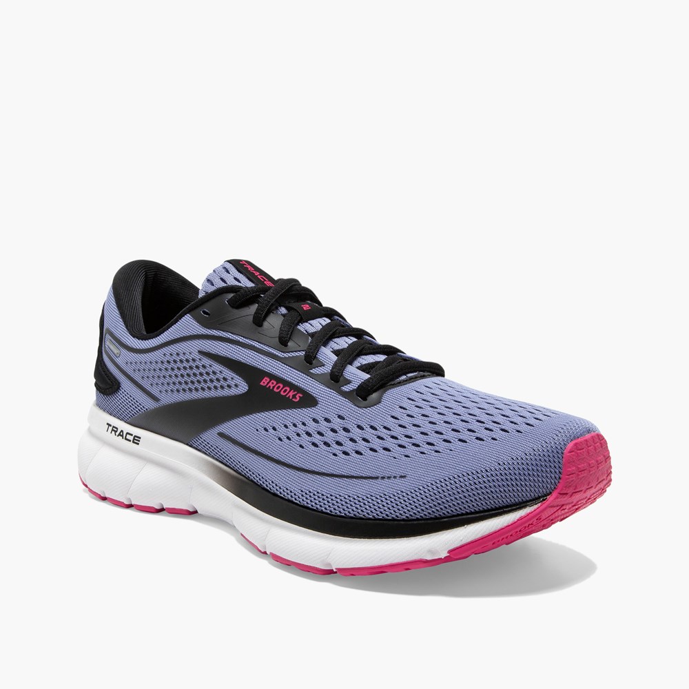 Women Brooks Trace 2 Adaptive Running Shoes Black / Blue / Pink | CIPW19782